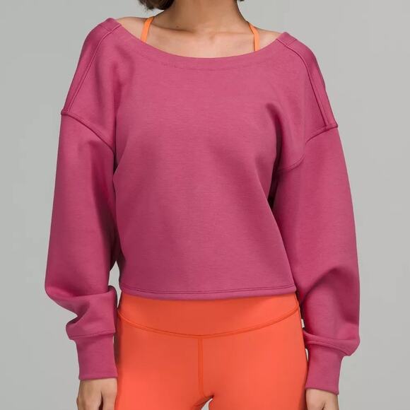 Lululemon Women's 6 Twist Back to Front Pullover Sweatshirt Reversible Pink - Picture 3 of 12